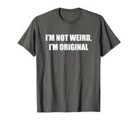 Non Sono Strano, Sono Originale Maglietta, Uomo, Asfalto, 5XL