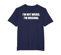 Non Sono Strano, Sono Originale Maglietta, Uomo Taglie Grandi, Navy, 4X Tall