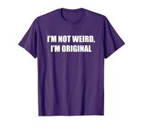 Non Sono Strano, Sono Originale Maglietta, Uomo, Viola, 3XL
