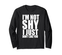 Non Sono timido, Non Mi piaci Solo Meme introverso Divertente Maglia a Manica