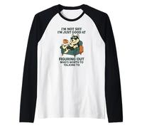Non Sono timido, Sono Solo Bravo a capire Chi Vale la Pena Husky Maglia con Maniche Raglan