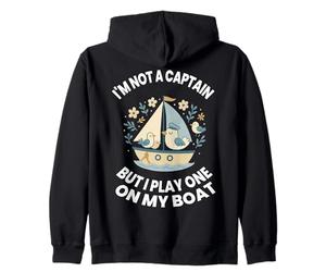 Non Sono Un Capitano ma ne Gioco Uno sulla mia Barca Felpa con Cappuccio