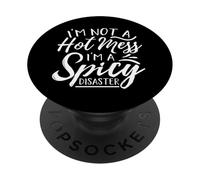 Non sono un disastro, sono un disastro piccante Mamma Papà PopSockets PopGrip Adesivo