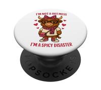 Non sono un pasticcio caldo, sono un disastro piccante PopSockets PopGrip Adesivo