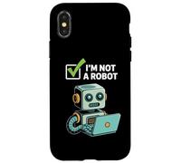 Non Sono Un Robot Captcha Divertente Computer Divertente Custodia per iPhone X/XS