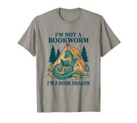 Non Sono Un Topo di Biblioteca Sono Un Libro Dragon Reading Camping Bookish Maglietta