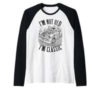 Non Sono Vecchio, Sono Un Classico, Divertente, Vintage, Animali abbandonati Maglia con Maniche Raglan
