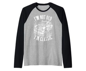 Non Sono Vecchio, Sono Un Classico, Divertente, Vintage, Animali abbandonati Maglia con Maniche Raglan