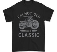 Non Sono Vecchio, Sono Una Moto Classica Biker Uomo T-Shirt 100% Cotone