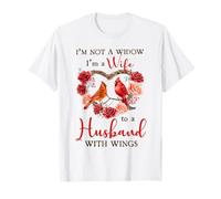 Non Sono vedova, Sono Moglie di Un Marito con Le Ali Maglietta