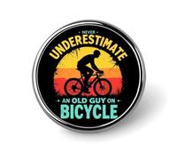 Non sottovalutare mai il vecchio in icletta, spilla rotonda da uomo e da donna, spilla con castone in metallo, spilla da bavero, spilla da cravatta per abiti, camicie, giacche, cappelli, costumi