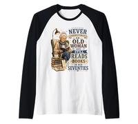 Non Sottovalutare mai la Vecchia Legge Ancora Libri nei Suoi 70 Anni Maglia con Maniche Raglan