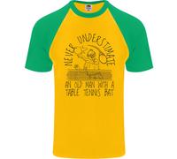 Non Sottovalutare Mai Un Uomo Anziano T-Shirt Da Baseball A Maniche Corte