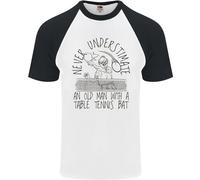 Non Sottovalutare Mai Un Uomo Anziano T-Shirt Da Baseball A Maniche Corte