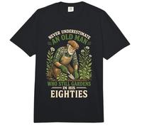 Non Sottovalutare mai Un Vecchio Che Fa Ancora Giardinaggio a 80 Anni Comfort Colors Adult Heavyweight T-Shirt