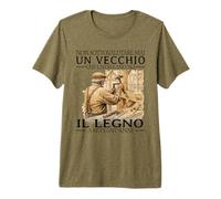 Non Sottovalutare mai Un Vecchio Che Lavora Ancora Maglietta Premium