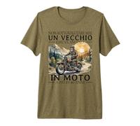 Non Sottovalutare mai Un Vecchio Che va Ancora in Moto Maglietta Premium