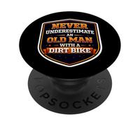 Non sottovalutare mai un vecchio con un amante del motociclista della sporcizia PopSockets PopGrip Adesivo