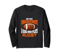 Non sottovalutare mai una ragazza che gioca a rugby, amante degli sport Maglia a Manica
