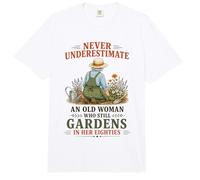 Non Sottovalutare mai Una Vecchia Che Fa Ancora Giardinaggio in lei 80 Comfort Colors Adult Heavyweight T-Shirt