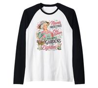 Non Sottovalutare mai Una Vecchia Che Fa Ancora Giardinaggio in lei 80 Maglia con Maniche Raglan