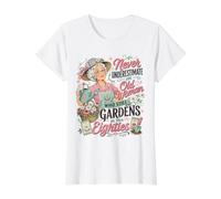 Non Sottovalutare mai Una Vecchia Che Fa Ancora Giardinaggio in lei 80 Maglietta con Stampa Grafica Economica