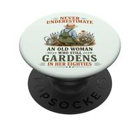 Non sottovalutare mai una vecchia che fa ancora giardinaggio in lei 80 PopSockets PopGrip Adesivo
