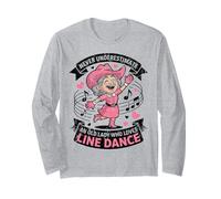 Non Sottovalutare mai Una Vecchia Signora Che AMA la Line Maglia a Manica