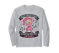 Non Sottovalutare mai Una Vecchia Signora Che AMA la Line Maglia a Manica