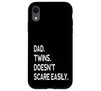 Non Spaventa Facilmente Gemelli 2 Due Bambini Papà Festa del Papà Custodia per iPhone XR