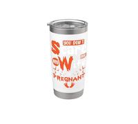 Non spaventare mia moglie è incinta Halloween divertente gravidanza papà Bicchiere termico in acciaio inox doppia parete