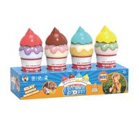 Non-spill Bubble Machine, 4 Pieces Ice Cream Bubble Wand | No Matter How You Turn The Bottle Upside Down, The Liquid Will Not Flow Out, Educational Sensory Toys For Travel Beach Backyard Garden