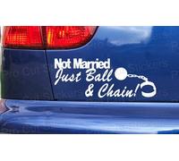 Non Sposato I'M Just Palla E Catena Divertente Paraurti Auto Finestrino Novità