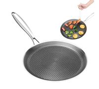 Non-Stick Frying Pan - Honeycomb Coating Stainless Steel Griddle, Flat Pancake Grill, Even Heat Distribution Design, Durevole Construction | Versatile Cooking Pan for Barbecue Stove Cooktop Kit