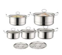 Non Stick Pot Set, Nonstick Sauce Pan, 3.16in Professional Cookware, Authentic Heat Distribution, Ergonomic Handle Grip for Steaming, Vegetables, Stewing Soup, Kitchen, Ristorante
