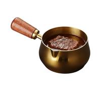 Non Stick Sauce Pan - Stainless Steel 7cm | With Pour Spout Small Handy Non Stick Cool Handle Saucepan | Home Kitchen Milk Warmer Pot For Ketchup Stew Coffee Hot Beverage Milk