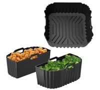 Non Stick Silicone Air Fryer Liners For Meal Prep, Home, Heating, Restaurant, Baking, Oven, Steaming | Silicone Air Fryer Liners - Kitchen Baking Accessories |