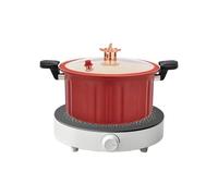Non -sticks -pentole, stufe non -sciccini con coperchio | Self -acquere con manico per stufe a induzione, elettrico, zuppe, pasta, salse, riso, brodi, patatine, campeggio
