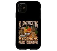 Non sto combattendo i miei demoni Divertente Capybara Meme Bootleg Y2K Custodia per iPhone 11