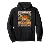 Non STO combattendo i Miei Demoni Divertente Capybara Meme Bootleg Y2K Felpa con Cappuccio