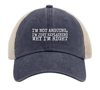Non STO discutendo, STO Solo spiegando perché Ho Ragione. Cappellino da Camionista da Uomo alla Moda con Rete.