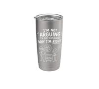 Non sto discutendo, sto solo spiegando perché ho ragione Stick Figure Bicchiere termico in acciaio inox doppia parete