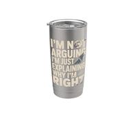 Non sto discutendo Sto solo spiegando perché ho ragione Wolf Bicchiere termico in acciaio inox doppia parete