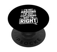 Non sto litigando solo spiegando perché ho ragione umorismo PopSockets PopGrip Adesivo