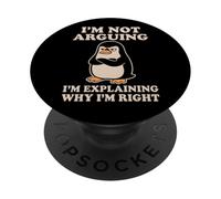 Non sto litigando, Sto spiegando perché ho ragione Pinguino divertente PopSockets PopGrip Adesivo