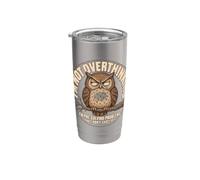 Non sto pensando troppo a Owl Funny Problem Solver Bicchiere termico in acciaio inox doppia parete