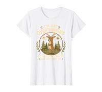 Non STO pensando Troppo, STO Pre-risolvendo Il Problema Divertente Buck Deer Maglietta con Stampa Grafica Economica, Donna, Bianco, XS