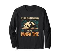 Non STO procrastinando, Sono su Panda Time Funny Panda Lovers Maglia a Manica