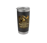 Non sto procrastinando Sto facendo missioni secondarie Dragon Fantasy Bicchiere termico in acciaio inox doppia parete