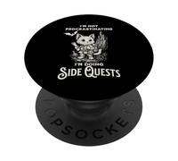 Non sto procrastinando Sto facendo missioni secondarie RPG Gamer Cat PopSockets PopGrip Adesivo